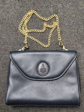 Mark Cross Murphy Navy Blue Lambskin Leather Crossbody Bag